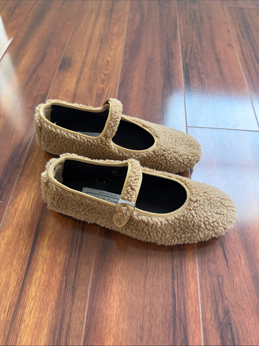 Woman’s  Teddy Mary Jane Shoes in Tan - Cozy Slip-On Style